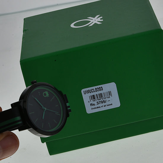 United Colors Of Benetton Black Round Dial Quartz Analog Women Watch Watch United Colors Of Benetton