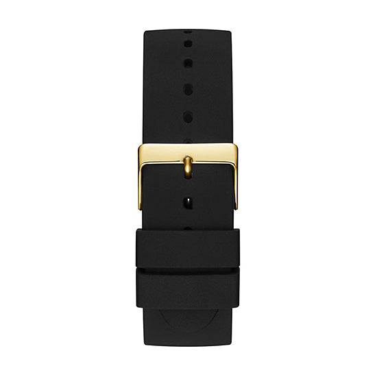 Guess Imprint Gold Round Dial Analog Men Watch Watch Guess