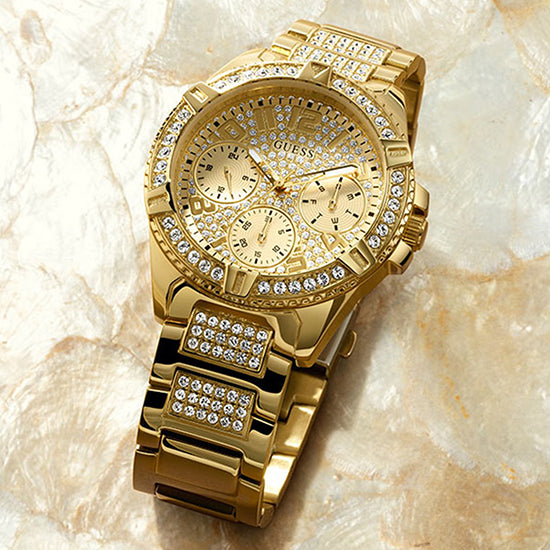 Guess Lady Frontier Champagne Round Dial Multi-function Women