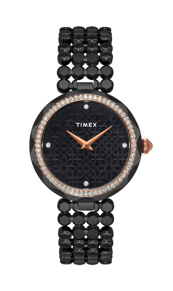 Timex Fria Round 34mm Black Dial Analog Women Watch - TWEL13909 Watch Timex